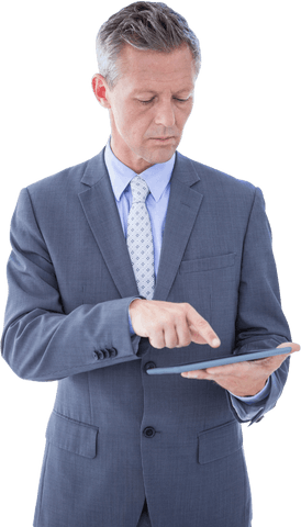 Business Executive Interacting with Transparent Tablet Interface - Download Free Stock Videos Pikwizard.com