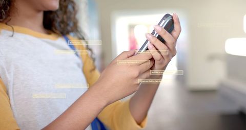 Female Student Engaging with Digital Data on Smartphone - Download Free Stock Images Pikwizard.com