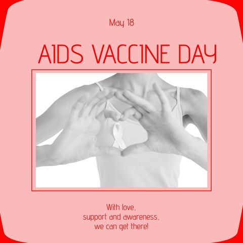 aids vaccine day celebration with awareness and support message - Download Free Stock Templates Pikwizard.com