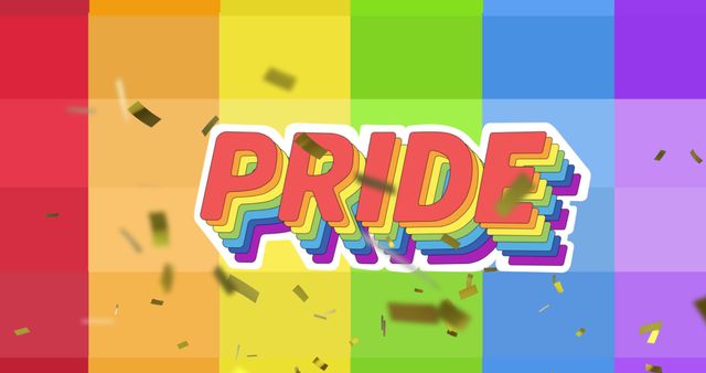 LGBTQ Pride Celebration Banner with Colorful Rainbow and Gradient Text - Download Free Stock Images Pikwizard.com