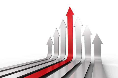 rising red arrow on transparent background showing growth potential - Download Free Stock Videos Pikwizard.com