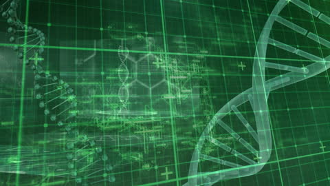 Futuristic DNA on Digital Grid Technology Data Concept