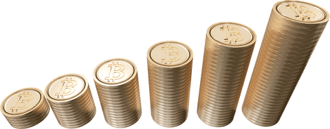 Stacks of Bitcoin Coins in Increasing Sizes on Transparent Backdrop - Download Free Stock Videos Pikwizard.com