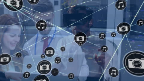 Professional Team Exploring Virtual Reality Concepts in Modern Office