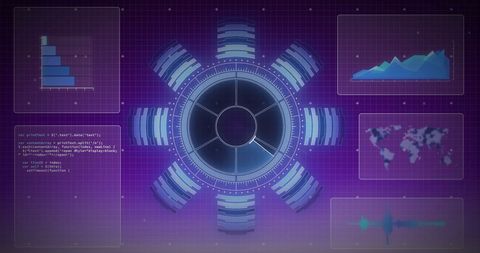 Digital Data Visualization and Holographic Interface Concept - Download Free Stock Images Pikwizard.com