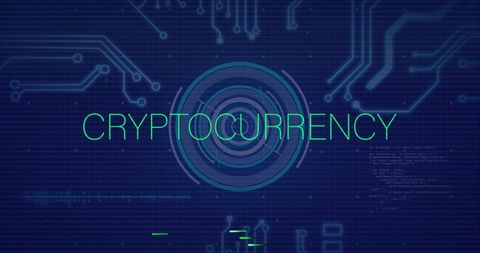 Futuristic Cryptocurrency Circuit with Digital Code - Download Free Stock Images Pikwizard.com