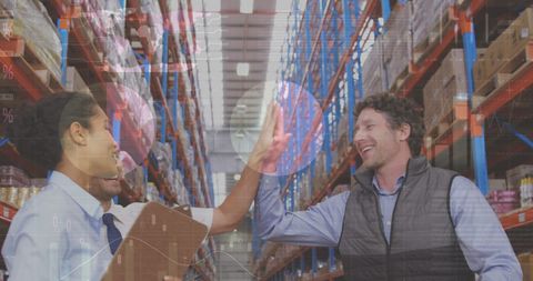 Team Success: Warehouse Supervisors Celebrate Achievement - Download Free Stock Images Pikwizard.com