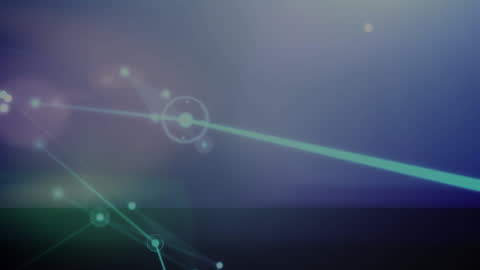 Abstract Geometric Shapes with Connecting Lines in Tech Background