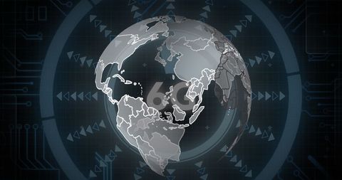 Global 6G Technology Network Interface with Spinning Globe - Download Free Stock Images Pikwizard.com