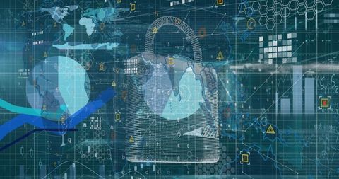 Global Data Security with Digital Network Connections - Download Free Stock Images Pikwizard.com