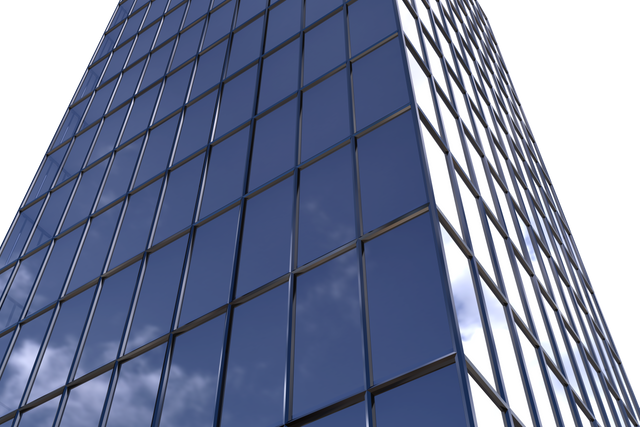 Low Angle View of Modern Transparent Glass Building Facade in Daytime - Download Free Stock Videos Pikwizard.com