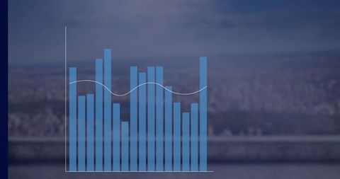 Financial Graph Over Cityscape: Analyzing Global Trends