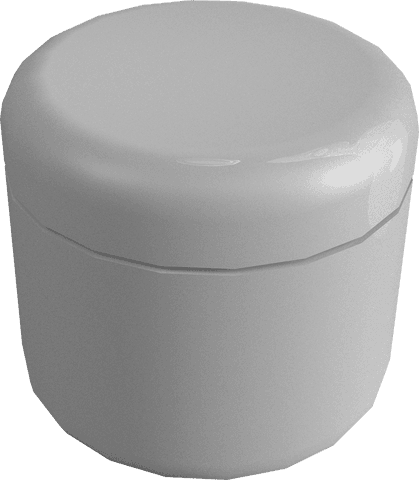 Transparent Gray Plastic Jar with Lid for Cosmetic Storage - Download Free Stock Videos Pikwizard.com