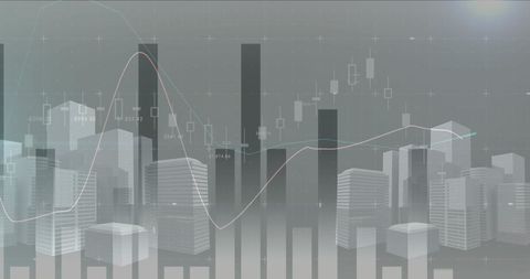 Futuristic Cityscape with Data Graphs and Growth Concepts - Download Free Stock Images Pikwizard.com