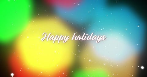 Festive Holiday Greeting with Colorful Lights - Download Free Stock Images Pikwizard.com
