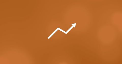White Arrow on Orange Background Symbolizing Growth - Download Free Stock Images Pikwizard.com