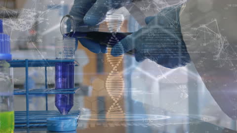 Caucasian Scientist Working in High-Tech Laboratory