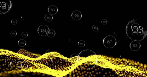 Digital data streams and 6g connectivity conceptual illustration