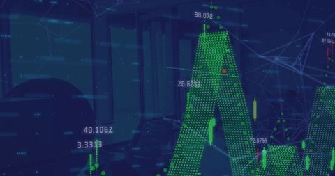 Digital data analytics visualization on abstract interface