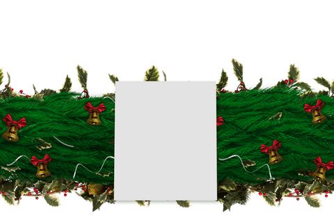 Christmas Fir Garland Decoration with Transparent Center