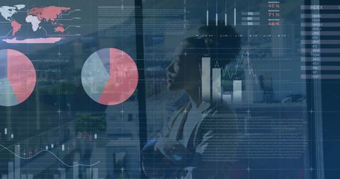 Digital Financial Data Processing with African American Businesswoman - Download Free Stock Images Pikwizard.com