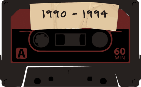 90s Retro Cassette Tape Illustration with Transparent Background - Download Free Stock Videos Pikwizard.com