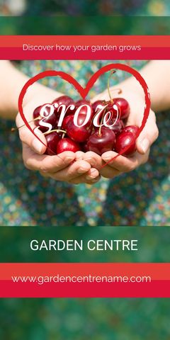 cherry harvest symbolizing growth and sustainability for garden center - Download Free Stock Templates Pikwizard.com