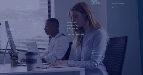 Animated Financial Data Processing in Modern Office