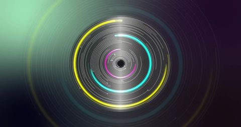 Mesmerizing Spinning Neon Rings in Dark Digital Art - Download Free Stock Images Pikwizard.com