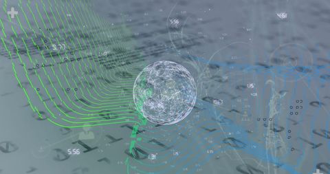 Digital Globe with Neural Network Lines in Abstract Data Stream - Download Free Stock Images Pikwizard.com