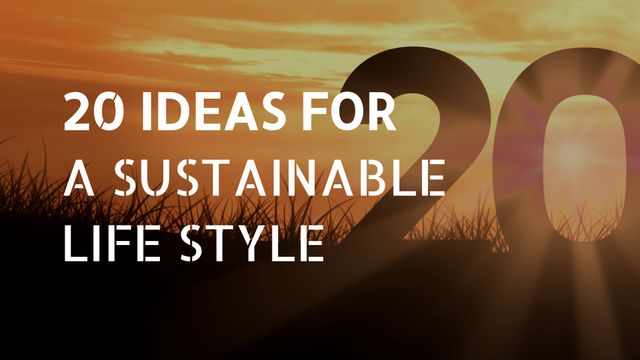 20 Ideas For Sustainable Lifestyle with Sunset Background - Download Free Stock Templates Pikwizard.com