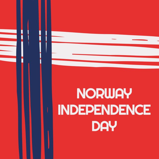 Minimalist Norway Independence Day Celebration Poster - Download Free Stock Templates Pikwizard.com