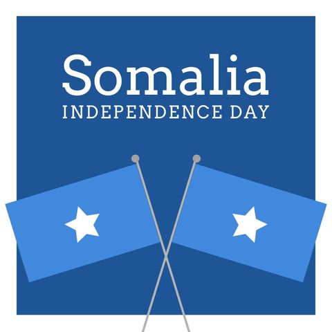 Somalia Independence Day Celebration Banner with Crossed Flags - Download Free Stock Templates Pikwizard.com