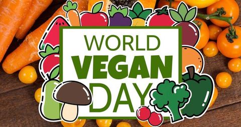 World Vegan Day Celebration with Colorful Fresh Produce - Download Free Stock Images Pikwizard.com