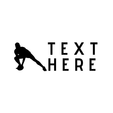 silhouette of active athlete holding ball with placeholder text - Download Free Stock Templates Pikwizard.com