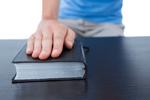Transparent Image of Person Relating Hand on Bible - Download Free Stock Videos Pikwizard.com