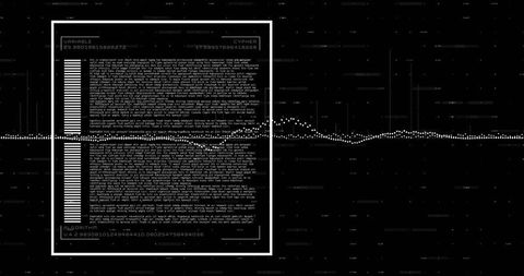 Futuristic Data Panel Displaying White Telemetry Dashboard with Waveform and Bar Graph
