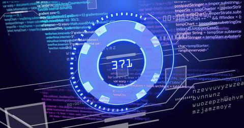 Futuristic Interface Featuring Coding and Data Visualization - Download Free Stock Images Pikwizard.com