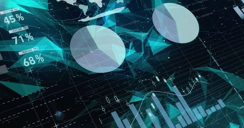 Digital Data Visualization with Network Connections and Analytics - Download Free Stock Images Pikwizard.com