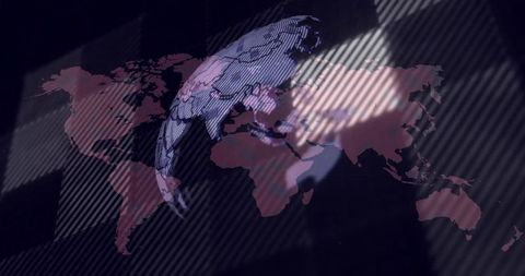 futuristic globe on digital world map with stripes - Download Free Stock Images Pikwizard.com