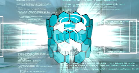 Digital Interface Animation with Data Processing and Medical Concept