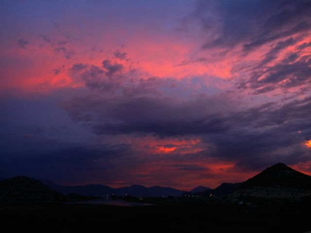 Dramatic Sunset Over Mountainous Landscape with Colorful Sky - Download Free Stock Photos Pikwizard.com