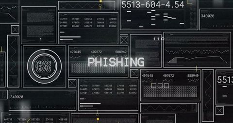 Digital phishing data display with cyber security elements