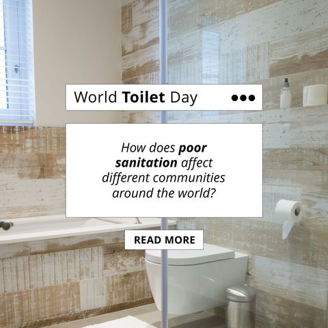 World toilet day awareness in modern bathroom setting