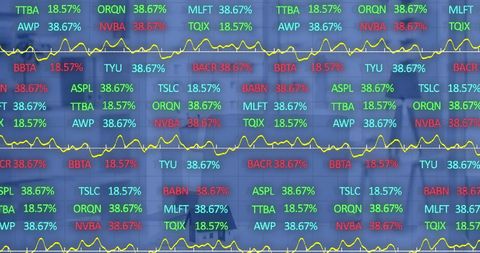 overlay of financial data in modern office background - Download Free Stock Images Pikwizard.com