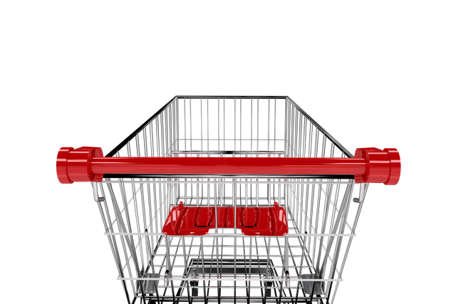 Digital Transparent Shopping Cart with Red Handle Design - Download Free Stock Videos Pikwizard.com