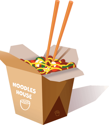 transparent noodles box with chopsticks illustration - Download Free Stock Videos Pikwizard.com