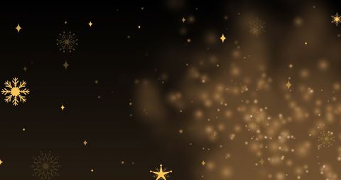 golden snowflakes and dots on elegant black background - Download Free Stock Images Pikwizard.com