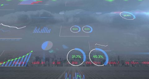 Digital Analytics and Stock Market Data Over City Landscape - Download Free Stock Images Pikwizard.com