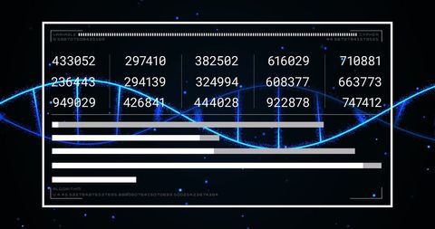 futuristic technology interface with dna elements - Download Free Stock Images Pikwizard.com